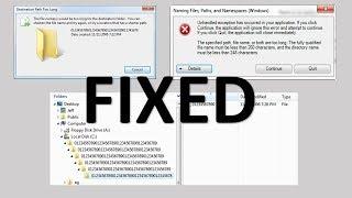 The filename would be too long for the destination folder Windows 10 ( Easy Fix) | 255 Character fix