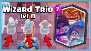  NEW SUPER CARD! TRIPLE WIZARD SO GOOD AND STRONG / Clash Royale