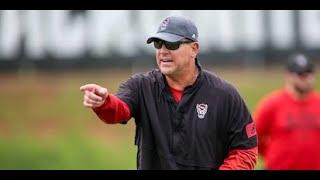 NC State RB/ST Coach Todd Goebbel meets with the media prior to the Tennessee game