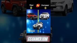 Thar Vs Fortuner cs gamer 10M#shorts #subscribers