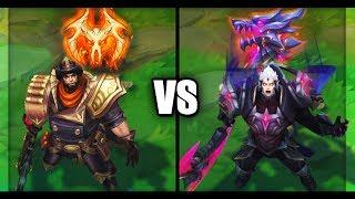 High Noon Darius vs God King Darius Legendary vs Epic Skins Comparison (League of Legends)