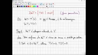 GAL - Applicazioni Lineari - Nucleo e Immagine