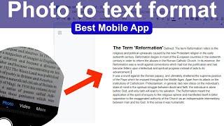 How to convert book photo into text docs format