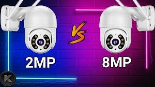 Câmera de Segurança Wi-Fi  DE 2MP ou de 8MP, DA DIFERENÇA ?