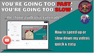 ℹ️ How to slow down or speed up a video in YouTube!