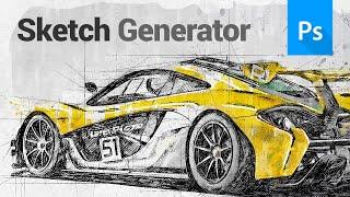 Sketch Generator - DRAFTUM - UXP Photoshop Plugin