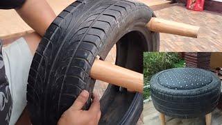 How to quickly make a sofa chair from used tires