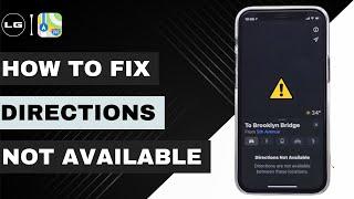 How To Fix Directions not Available on iPhone Maps | iPhone Map Direction Issues