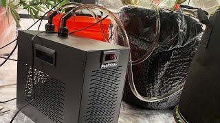 How to Install a Large Water Chiller - PoaFamX 42 Hydroponic Aquarium Review for DWC Hydro Cooling