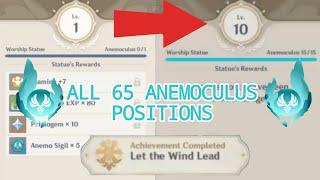 Anemoculus all 65 positions. Genshin impact tutorial  ITA #2.