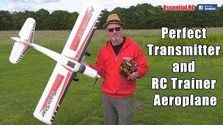 LEARN TO FLY RC ON A BUDGET ! CHEAP RC radio TRANSMITTER and TRAINER aeroplane