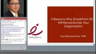 O'Reilly Webcast: 5 Reasons Why SharePoint 2010 Will Revolutionize Your Organization