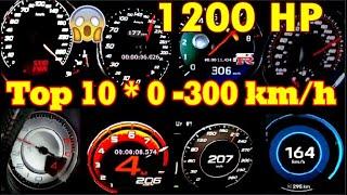 Top10 - Acceleration Top Speed 0 -300 + on Autobahn
