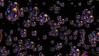 Animated Realistic Bubbles Black Screen Background Video Effect