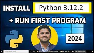 How to install Python 3.12.2 on Windows 10