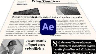 Video to Newspaper Front Page Transition - After Effects Tutorial