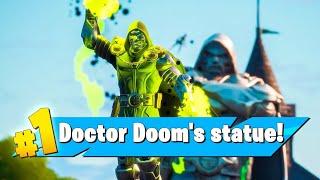 Visit Doctor Doom's Statue As Doctor Doom Location At Dooms Domain ( Awakening Challenges Fortnite )