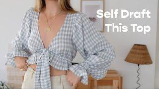 DIY // Cute Tie Front Ruffled Top