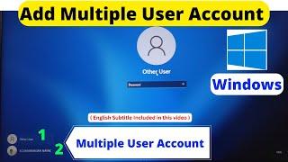 How to Create Multiple User Account in Windows 10/11 | How to create Guest Account in Windows