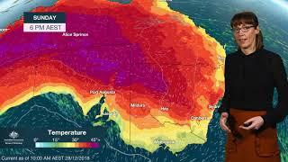 Severe Weather Update: Hot weather for Australia, fire danger in SA 28 December 2018