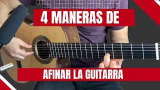 Cómo afinar la guitarra (4 maneras distintas)