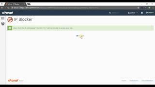 How you can block IP addresses through cPanel interface
