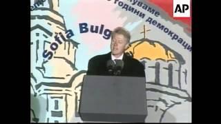 BULGARIA: SOFIA: CLINTON PRAISES DEMOCRACY COMMITMENT (2)