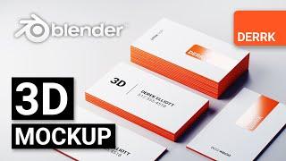 3D Business Card Mockup in Blender 2.8