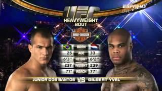 Junior dos Santos vs  Gilbert Yvel   UFC 108 Evans vs  Silva   January 2, 2010