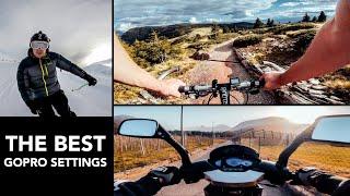 The BEST GoPro Settings for Skiing, Biking, Motorcycle | Hero 9 & Hero 8 & Hero 10