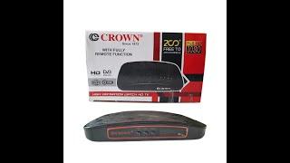 Crown Free Dish Set Top Box DTH MPEG4 Technology Full HD 1080p Set Top Box for 200+ Free TV Channels