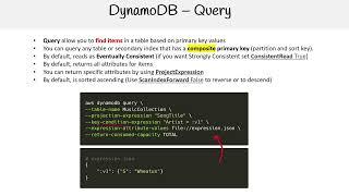 DynamoDB Query - AWS Course