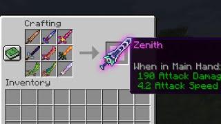 Crafting the Zenith in MINECRAFT??? (cursed terraria meme)