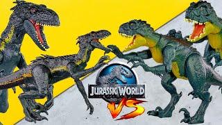 Slash 'N' Battle Scorpios Rex VS Indoraptor | Jurassic World Camp Cretaceous Dinosaur Toy Unboxing