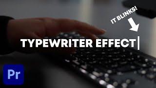 EASY Typewriter effect WITH BLINKING CURSOR | Premiere Pro 2023
