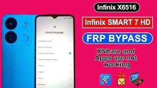 Infinix SMART 7 HD FRP Bypass App Not Working | Infinix X6516 FRP Bypass And. 12 | Without PC/Xshare