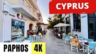 PAPHOS, CYPRUS  [4K Ultra HD] — Old City Centre — Walking Tour