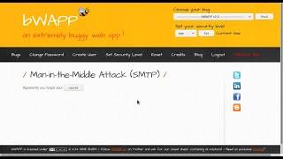 bWAPP Man in the Middle Attack SMTP