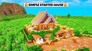 MINECRAFT : HOW TO BUILD SIMPLE SURVIVAL HOUSE - TUTORIAL