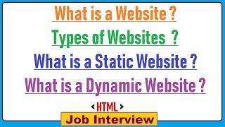 16. What is a Website & Types of Websites  with  Definition ?