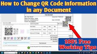 How to Change Document QR Code Information Step by Step | Change QR Code Information Easily