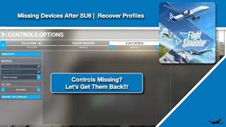 (Sim Video) MSFS 2020 | SU6 | Missing Control Profile Recovery