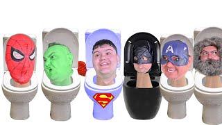 Superheroes Transform Into Skibidi Toilet