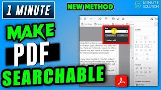 How to Make a PDF Searchable 2024 | adobe acrobat Tutorial