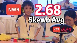 1.62 Single, 2.68 Avg Skewb Double NWR Jinxuan Lü