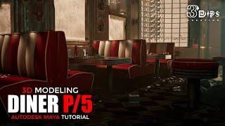 Diner 3D Modeling in Autodesk Maya - Part 5: Adding Details & Refinements #3dmodelingtutorial