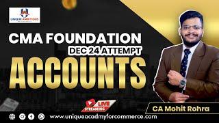 CMA Foundation || Accounts || Lecture - 14 ||  || CA Mohit Rohra