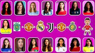 (Full 28) Guess WOMAN VERSION TRANSFER SONG JERSEY NUMBER  of Football Player |Ronaldo, Messi