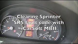 Clearing Sprinter SRS fault code with iCarSoft MBII