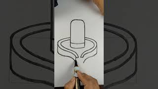 How to draw Shiva linga easy step by step.. #shorts